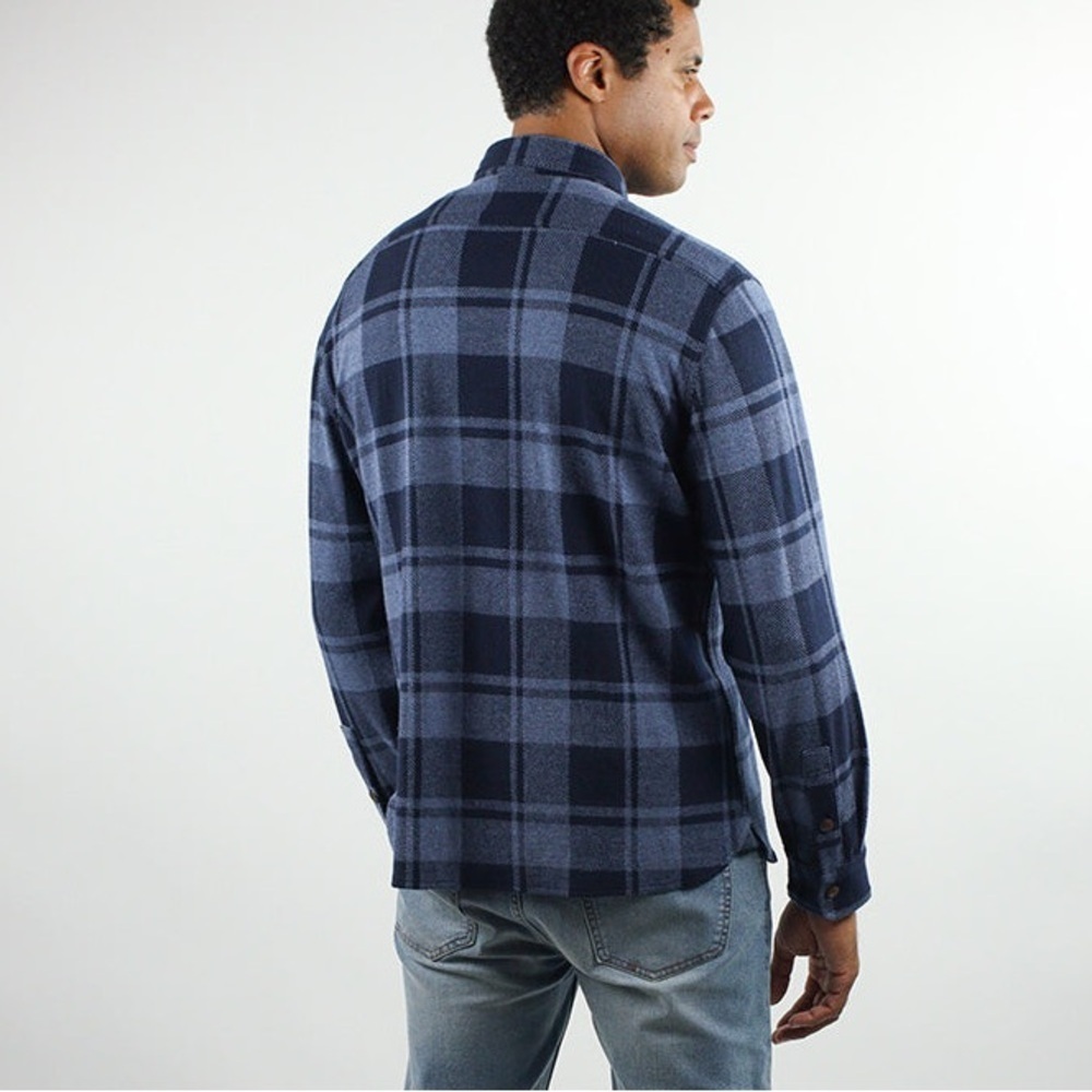 Jachs NY Flannel Plaid Blue Cotton Heavyweight Flannel Outdoor Men’s Medium - Picture 3 of 12